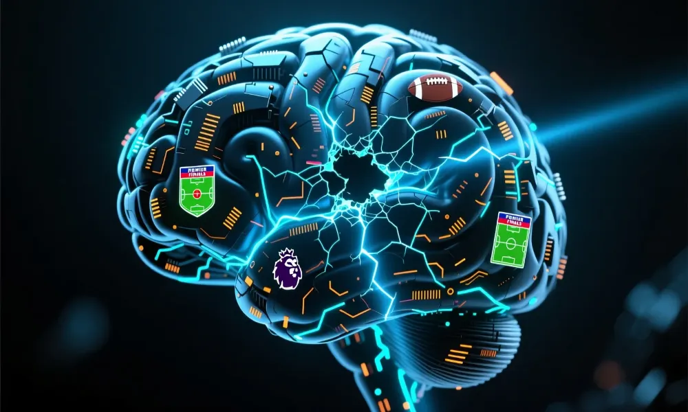 Puntos ciegos de las casas de apuestas: algoritmo con grietas mostrando partidos menos analizados como oportunidades