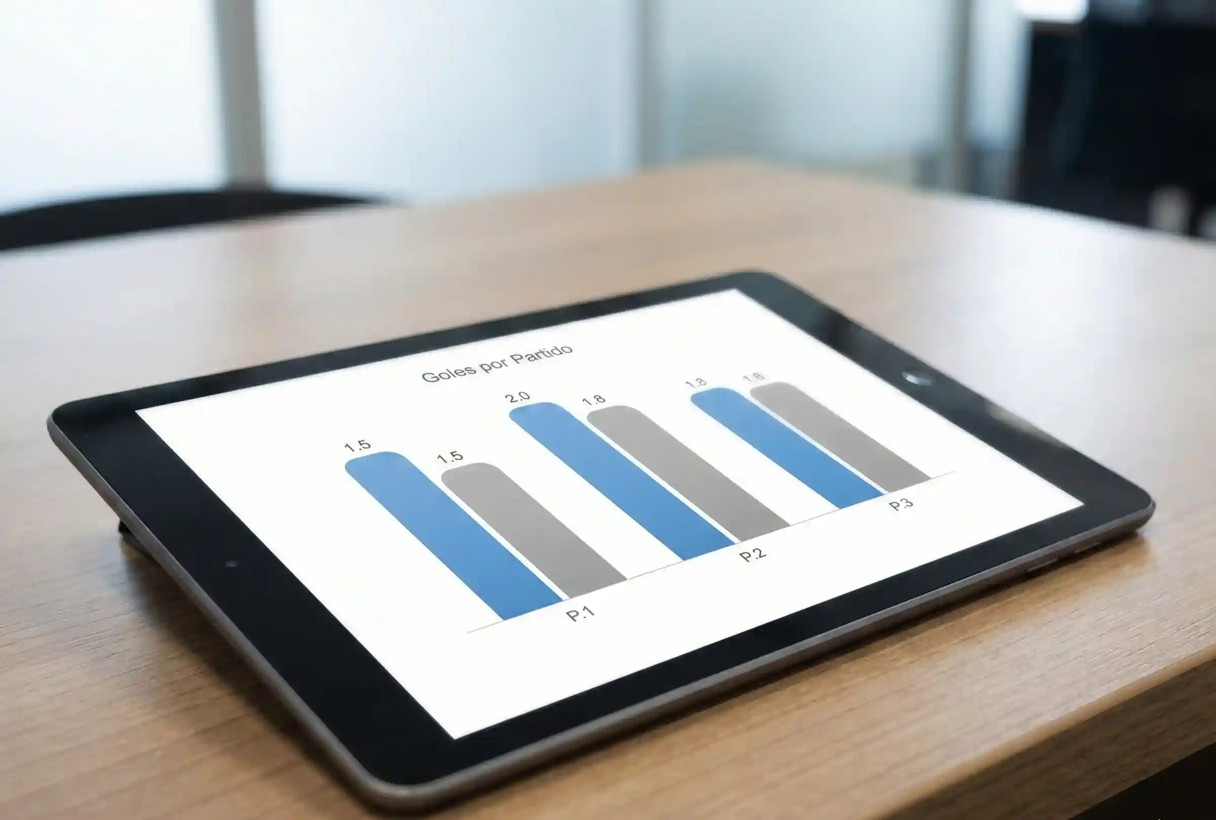 Gr&aacute;fico simple mostrando distribuci&oacute;n de goles por partido