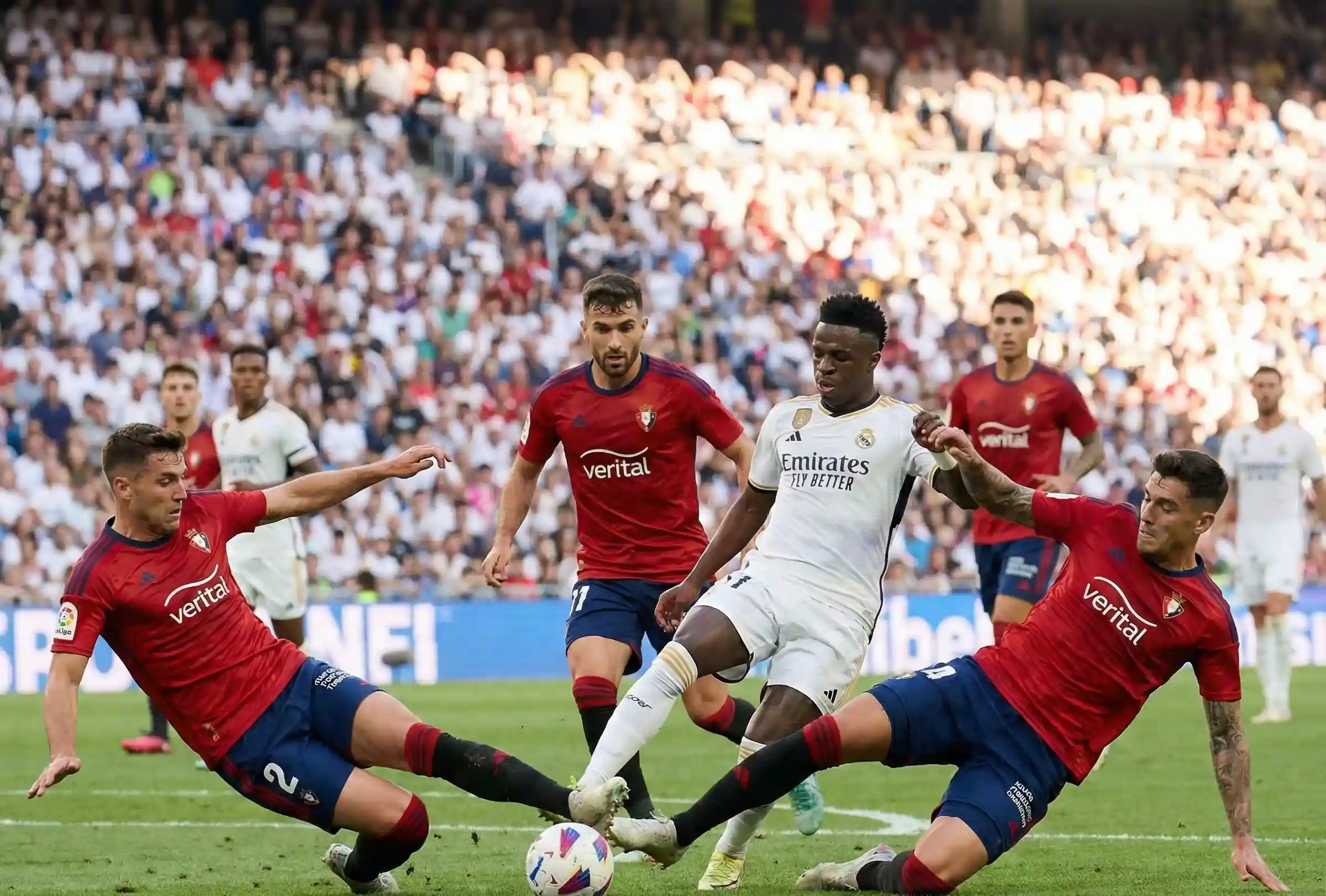 Partido de f&uacute;tbol entre Osasuna y un equipo grande de La Liga