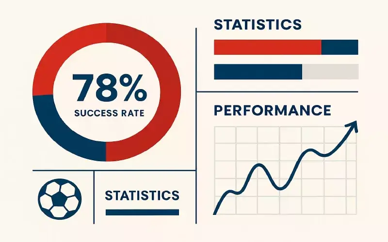 Infografía mostrando 78% de aciertos en pronósticos