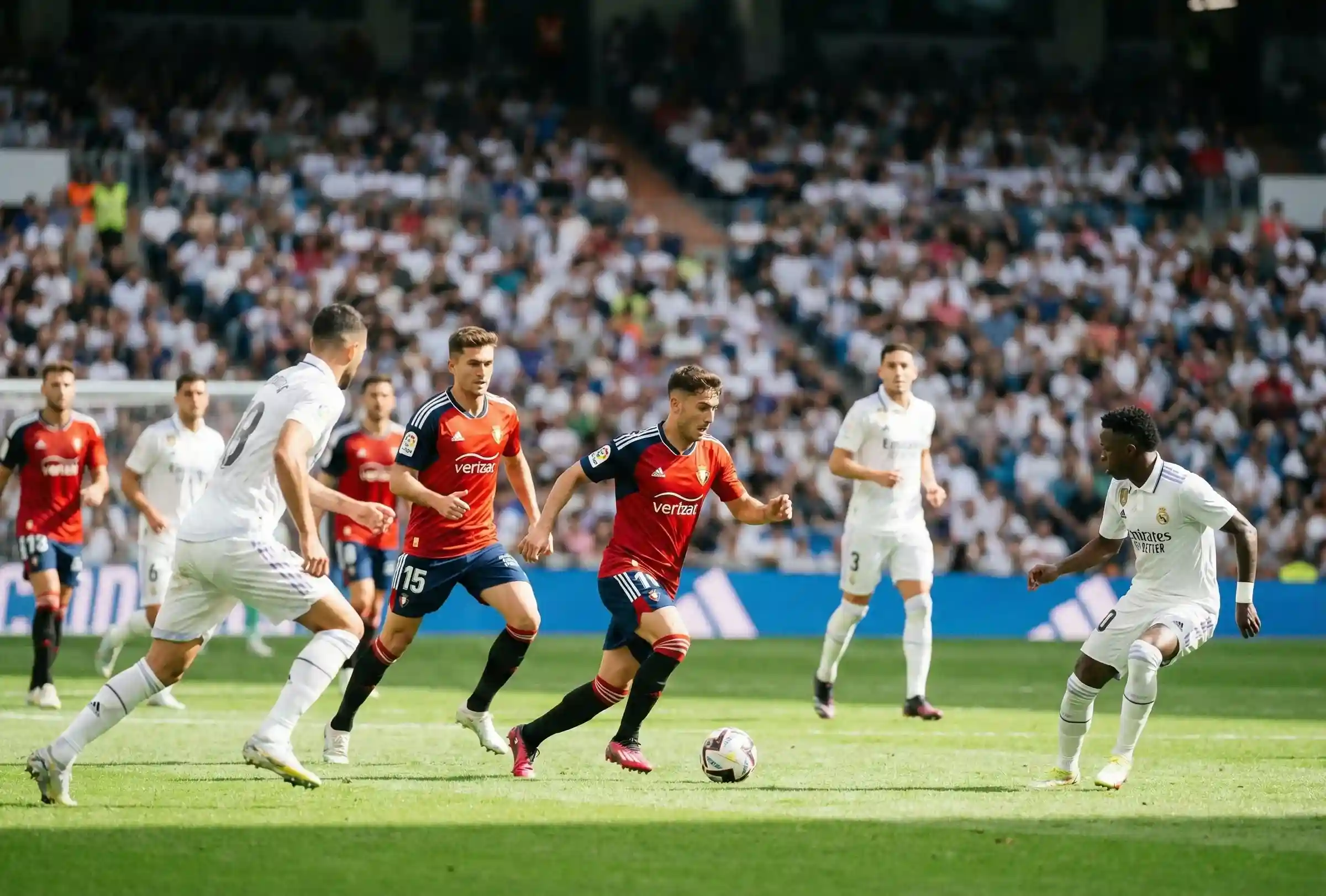 Partido de f&uacute;tbol con ambos equipos atacando y generando ocasiones