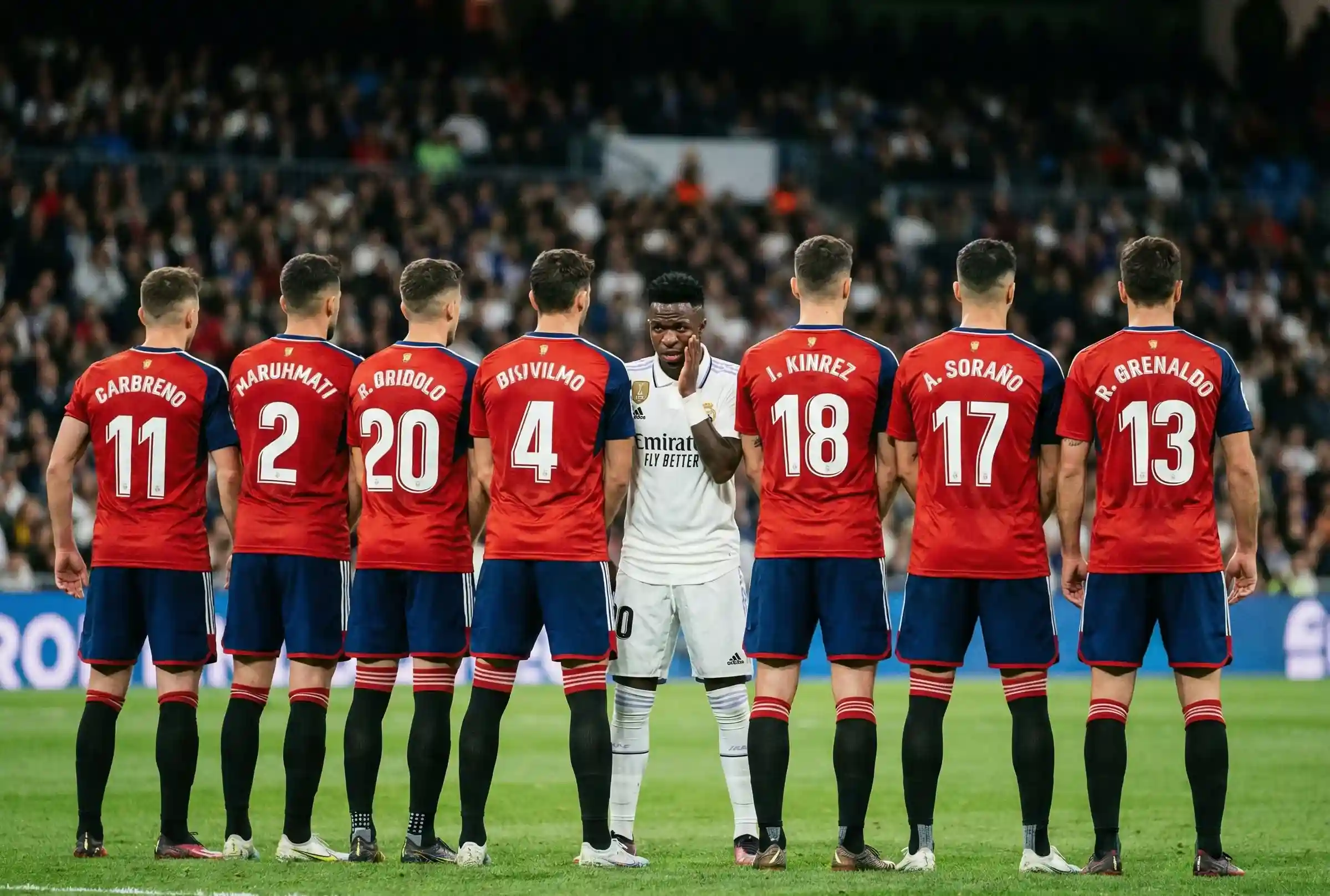 Partido de f&uacute;tbol profesional con bloque defensivo compacto