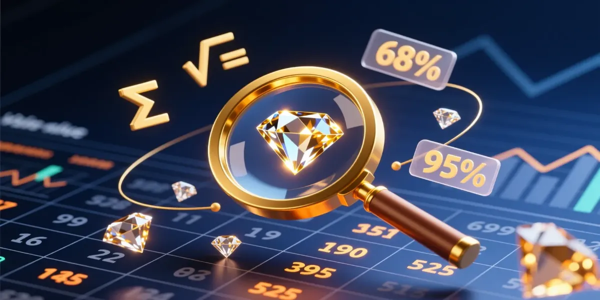 Value bets en apuestas deportivas: lupa dorada analizando cuotas para identificar valor real oculto